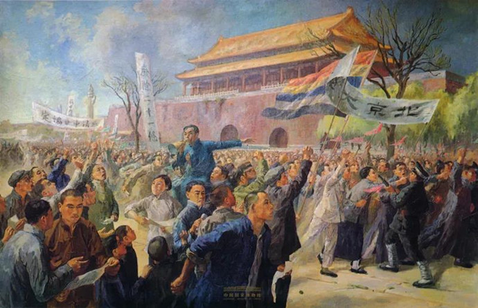 周令釗《五四運動》油畫，1951年，中國國家博物館藏.jpg